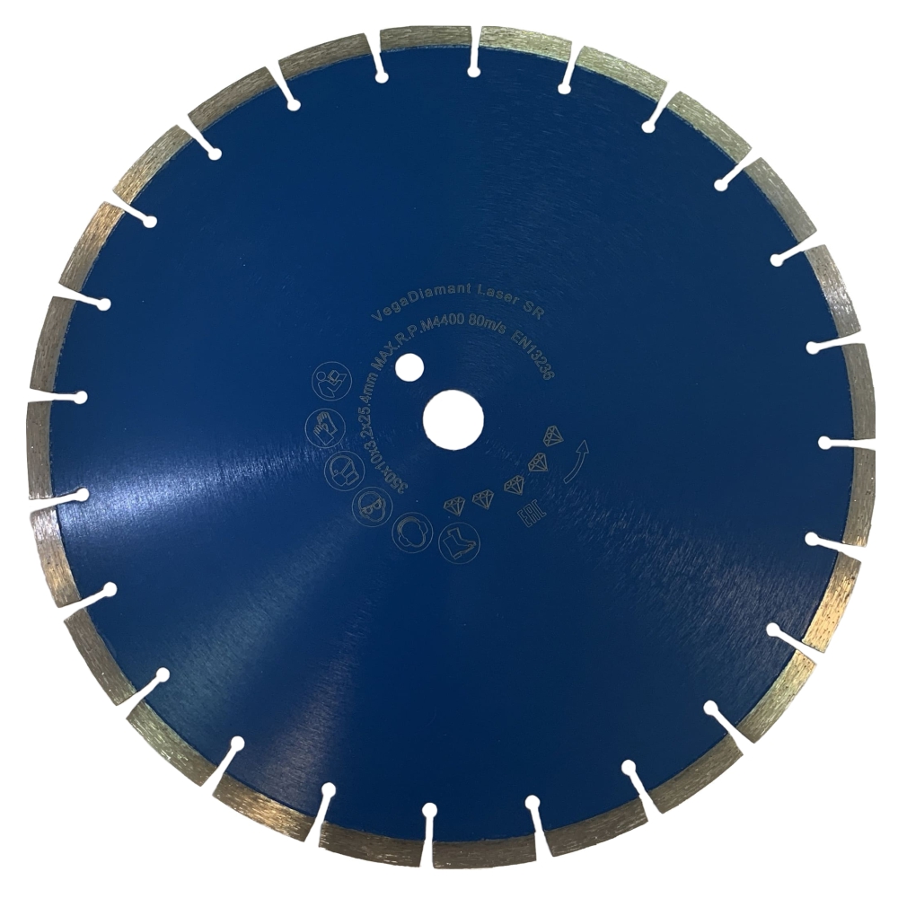 Алмазный сегментный диск VegaDiamant Laser SR 1A1RSS 350х10х3,2х25,4 мм 1A1RSS3501032