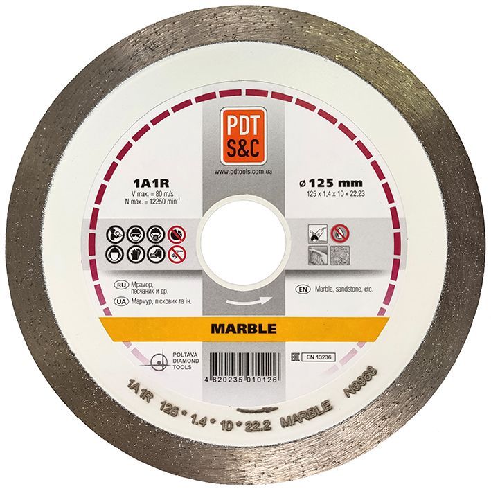 Алмазный отрезной круг PDT S&C 1A1R MARBLE ⌀115 для УШМ 820100CMRu